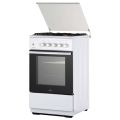 Плита газовая Flama N FG 24239 W белый (стекл крышка) реш.чугун