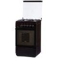 Плита Flama FG 24022 B коричневый (стекл крышка) реш.чугун