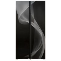 Холодильник LEX LSB530BlID wind черный стекло