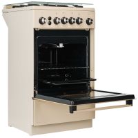 Плита De Luxe 5040.40г (кр) ЧР-016 бежевый (стекл крышка) реш.чугун, изображение 3