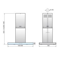 Вытяжка Elikor AGAT ISLAND 90N-1000-E4D STEEL/BK, изображение 2