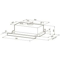Вытяжка Krona KAMILLA T sensor max 600 Black, изображение 4