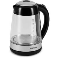 Электрочайник Hyundai HYK-G3803 черный/серебристый