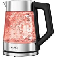 Электрочайник Hyundai HYK-G4402 черный/серебристый