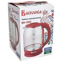 Электрочайник ВАСИЛИСА ВА-1035 бордовый, изображение 2