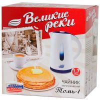 Электрочайник Великие Реки Томь-1 белый/синий, изображение 3
