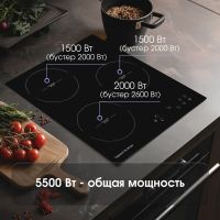 Индукционная варочная панель Zigmund & Shtain CI 35.6 B черный, изображение 3