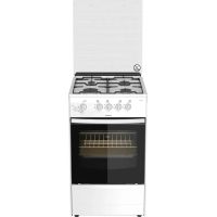 Плита газовая Darina 1B GM 341 107 W белый/черный