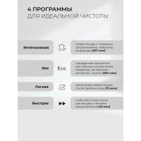 Посудомоечная машина LEX DW4541WH COMPACT белый, изображение 5