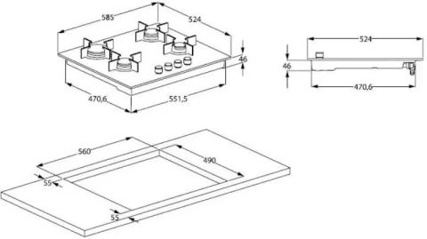 Газовая варочная панель Beko HILG64235S черный, изображение 5