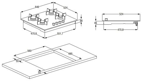 Газовая варочная панель Beko HINW 64229 S черный, изображение 4