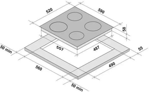 Индукционная варочная панель Krona REMO 60 BL, изображение 5
