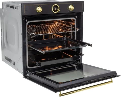 Духовой шкаф Zigmund & Shtain E 166 B черный/бронза, изображение 3
