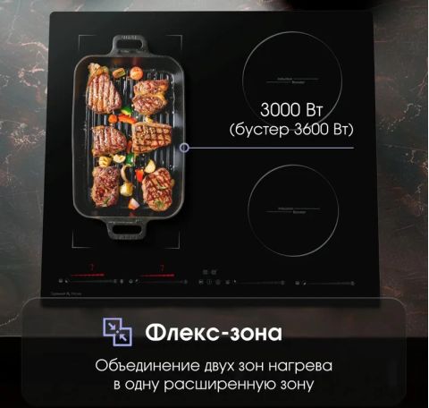Индукционная варочная панель Zigmund & Shtain CIS 032.60 BX черный, изображение 5