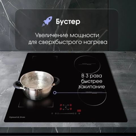 Индукционная варочная панель Zigmund & Shtain CI 46.6 B черный, изображение 5