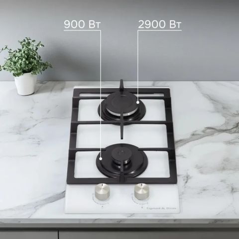 Газовая варочная панель Zigmund & Shtain M 26.3 W белый, изображение 5