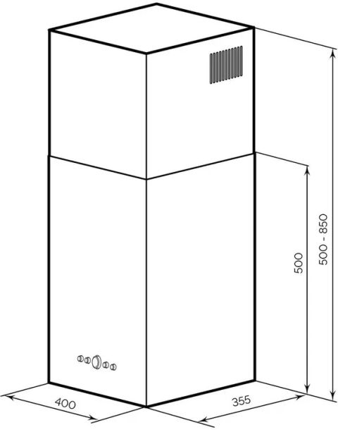 Вытяжка островная LEX Mono 400 белый, изображение 4