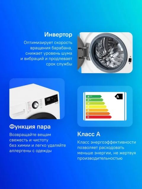 Стиральная машина LG F2V3PS6W белый, изображение 4