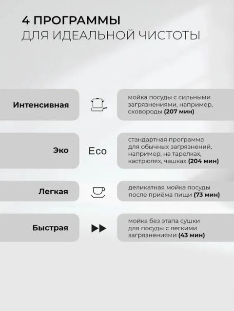 Посудомоечная машина LEX DW4541WH COMPACT белый, изображение 5