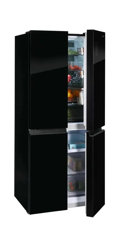 Холодильник Nordfrost RFQ 450 NFGb черное стекло, изображение 4